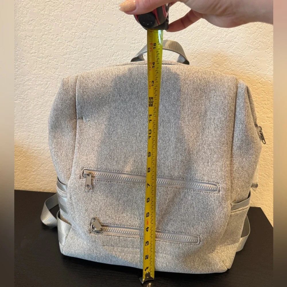 Heather Grey Neoprene Diaper Backpack | Dagne Dover Indi Style Travel Bag - Picture 9 of 10